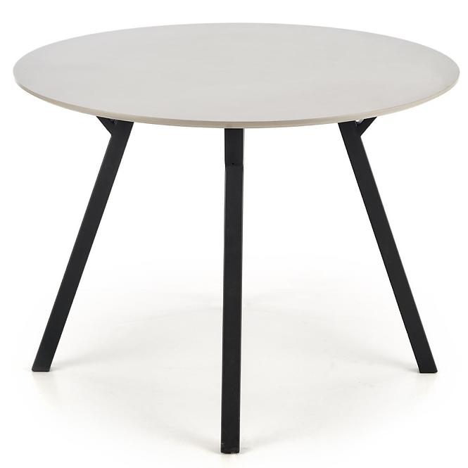 Stôl Balrog Okrągły 100 Mdf/Oceľ – Svetlý Popolavý/Čierna