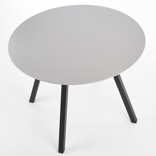 Stôl Balrog Okrągły 100 Mdf/Oceľ – Svetlý Popolavý/Čierna