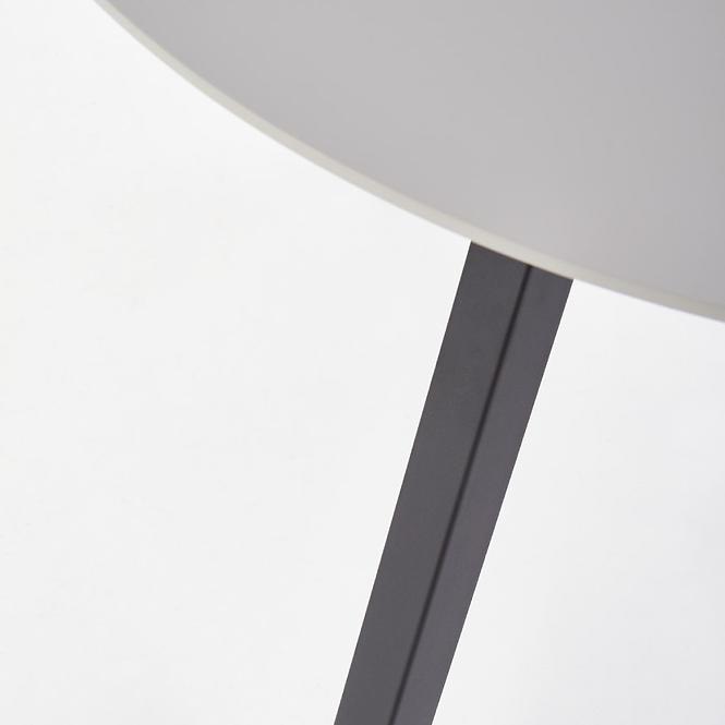 Stôl Balrog Okrągły 100 Mdf/Oceľ – Svetlý Popolavý/Čierna