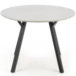 Stôl Balrog Okrúhly 100 Mdf/Oceľ – Svetlý Popolavý/Čierna