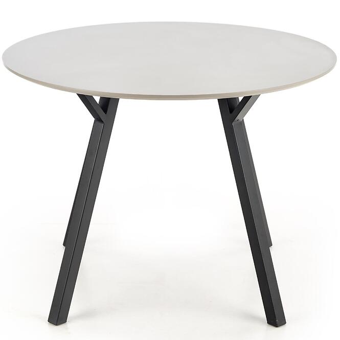 Stôl Balrog Okrúhly 100 Mdf/Oceľ – Svetlý Popolavý/Čierna