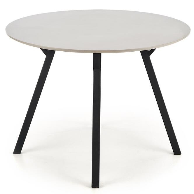 Stôl Balrog Okrúhly 100 Mdf/Oceľ – Svetlý Popolavý/Čierna,2
