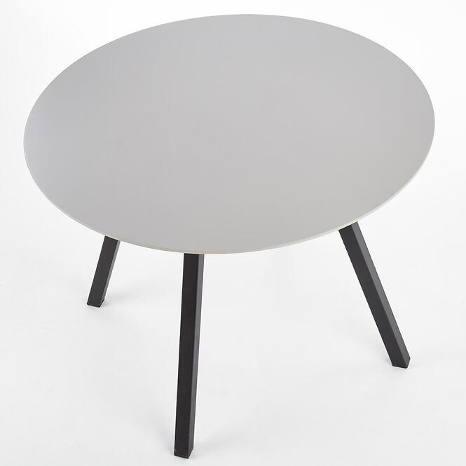 Stôl Balrog Okrúhly 100 Mdf/Oceľ – Svetlý Popolavý/Čierna,3