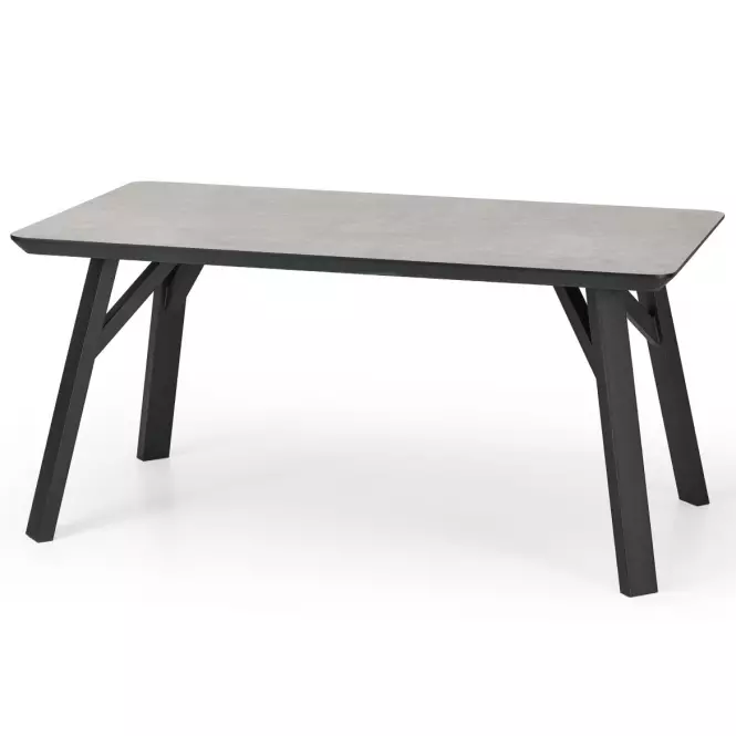 Stôl Halifax 160 Mdf/Oceľ – Beton/Čierna