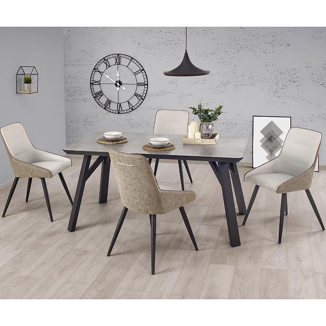 Stôl Halifax 160 Mdf/Oceľ – Beton/Čierna