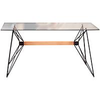 Stôl Allegro 160x80 Transparentný/Čierna
