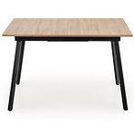 Rozkladací stôl Albon 120/160x80cm Mdf/Oceľ – Dub Sanoma/Popolavý/Čierna