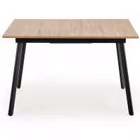 Rozkladací stôl Albon 120/160x80cm Mdf/Oceľ – Dub Sanoma/Popolavý/Čierna