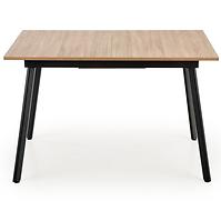 Rozkladací stôl Albon 120/160x80cm Mdf/Oceľ – Dub Sanoma/Popolavý/Čierna