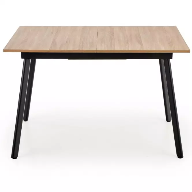 Rozkladací stôl Albon 120/160x80cm Mdf/Oceľ – Dub Sanoma/Popolavý/Čierna