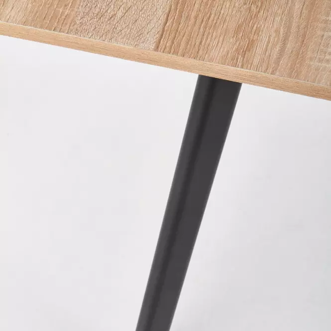 Rozkladací stôl Albon 120/160x80cm Mdf/Oceľ – Dub Sanoma/Popolavý/Čierna