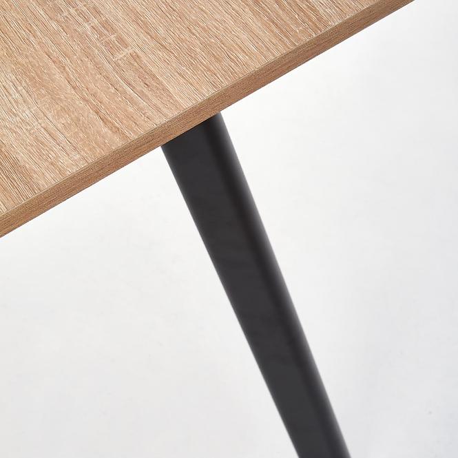 Rozkladací stôl Albon 120/160x80cm Mdf/Oceľ – Dub Sanoma/Popolavý/Čierna