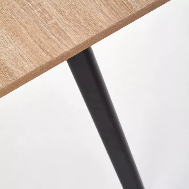 Rozkladací stôl Albon 120/160x80cm Mdf/Oceľ – Dub Sanoma/Popolavý/Čierna,13