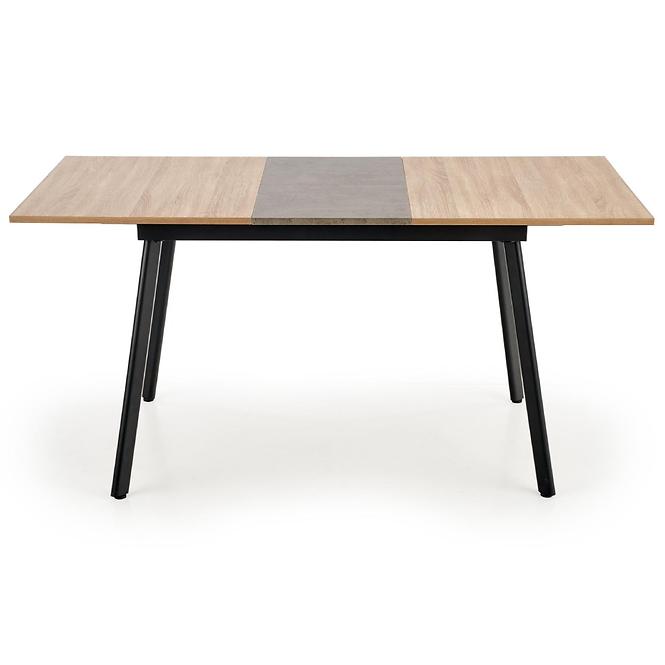 Rozkladací stôl Albon 120/160x80cm Mdf/Oceľ – Dub Sanoma/Popolavý/Čierna