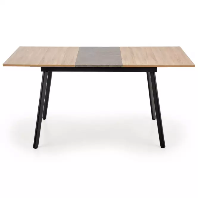 Rozkladací stôl Albon 120/160x80cm Mdf/Oceľ – Dub Sanoma/Popolavý/Čierna,3