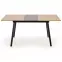Rozkladací stôl Albon 120/160x80cm Mdf/Oceľ – Dub Sanoma/Popolavý/Čierna,3