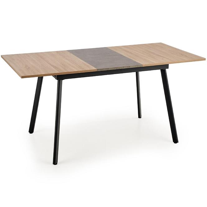 Rozkladací stôl Albon 120/160x80cm Mdf/Oceľ – Dub Sanoma/Popolavý/Čierna