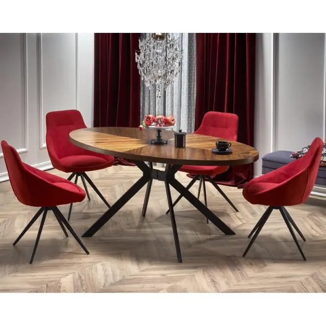 Stôl Locarno 170 Mdf/Oceľ – Orechowy/Čierna,10