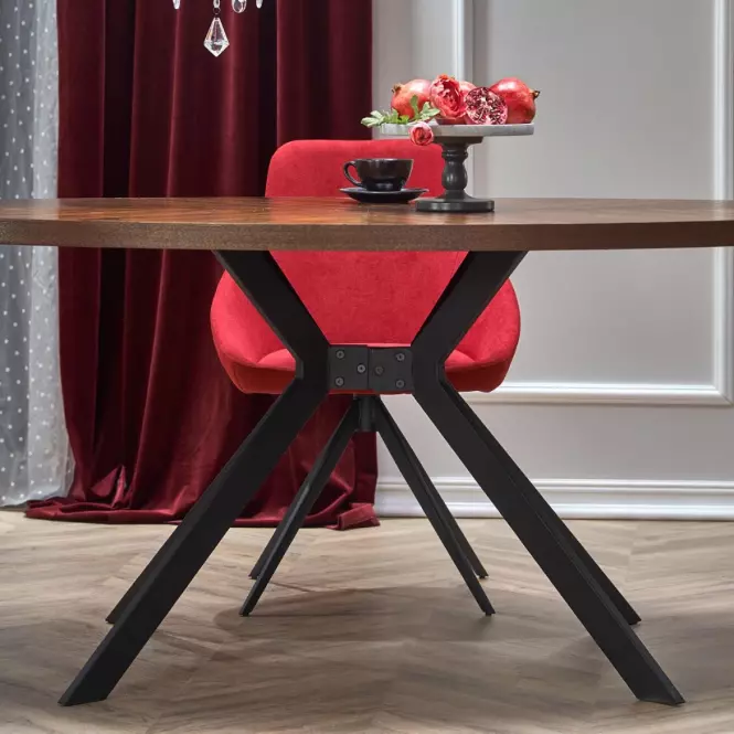 Stôl Locarno 170 Mdf/Oceľ – Orechowy/Čierna