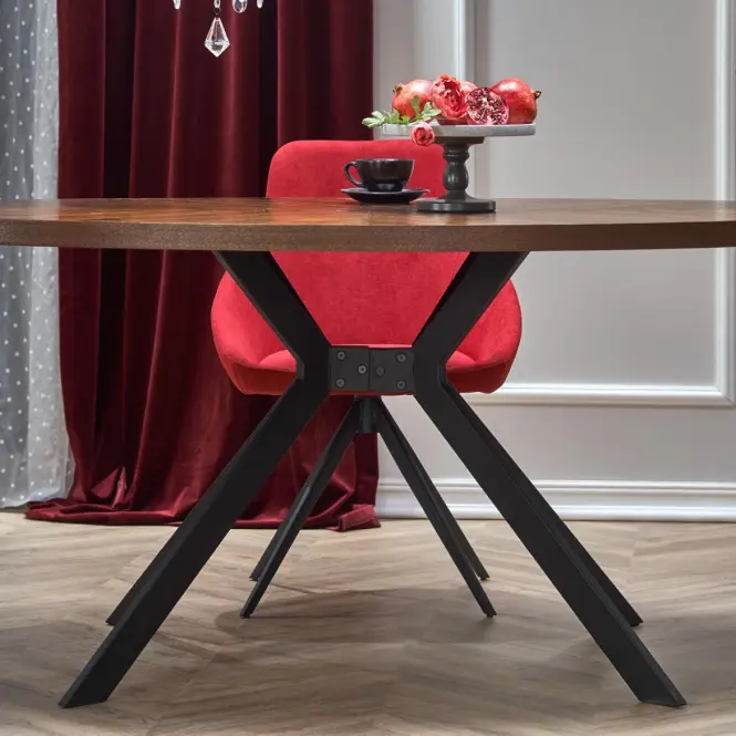 Stôl Locarno 170 Mdf/Oceľ – Orechowy/Čierna,11