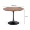 Stôl Carmelo 100 Mdf/Oceľ – Orechowy/Čierna,2