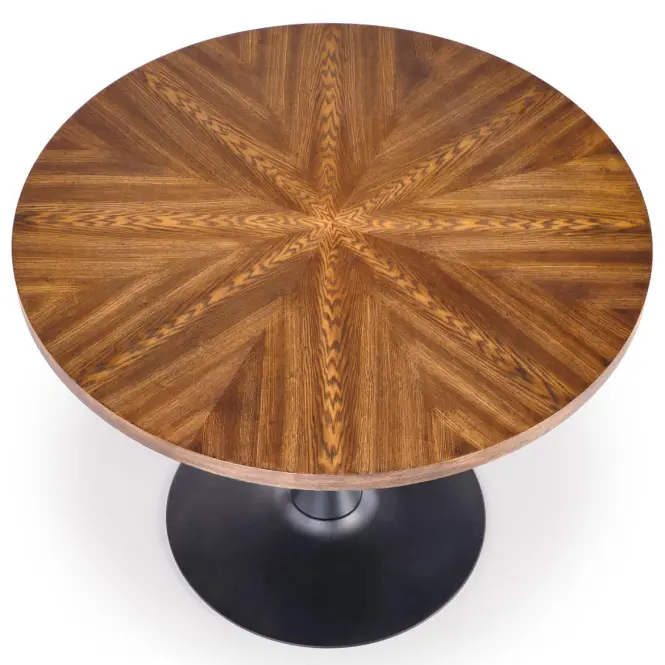 Stôl Carmelo 100 Mdf/Oceľ – Orechowy/Čierna,3