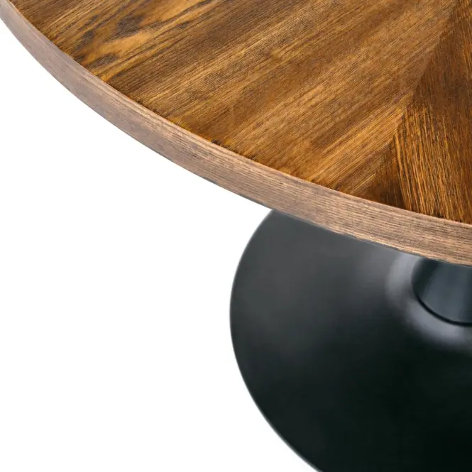 Stôl Carmelo 100 Mdf/Oceľ – Orechowy/Čierna,4