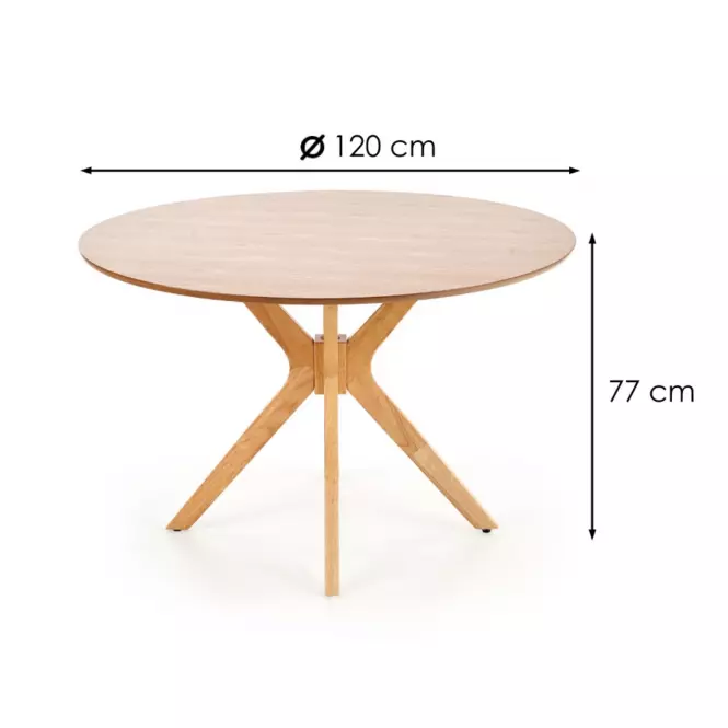 Stôl Nicolas 120 Mdf/Drevo – Dub Naturalny