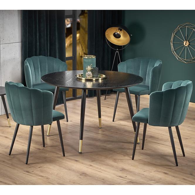 Stôl Embos 120 Mdf/Oceľ – Čierna/Zlatá