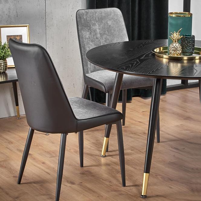Stôl Embos 120 Mdf/Oceľ – Čierna/Zlatá