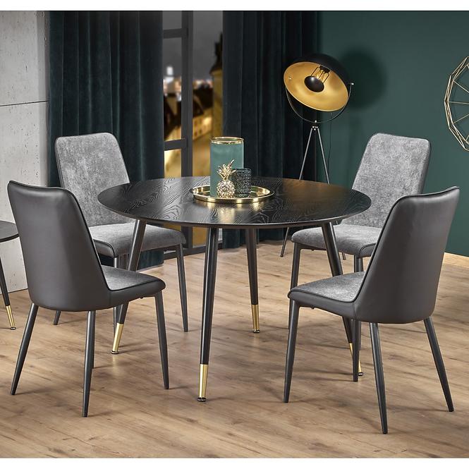 Stôl Embos 120 Mdf/Oceľ – Čierna/Zlatá,15