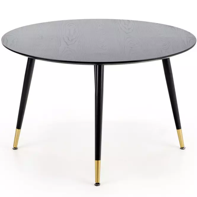 Stôl Embos 120 Mdf/Oceľ – Čierna/Zlatá