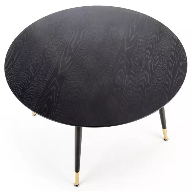 Stôl Embos 120 Mdf/Oceľ – Čierna/Zlatá
