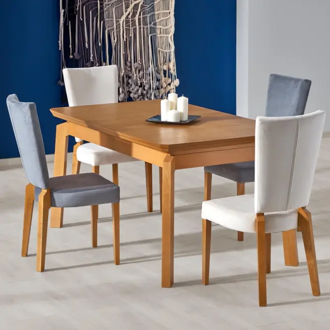 Rozkladací stôl Rois 160/250x90cm Mdf/Drevo – Dub Medový,10