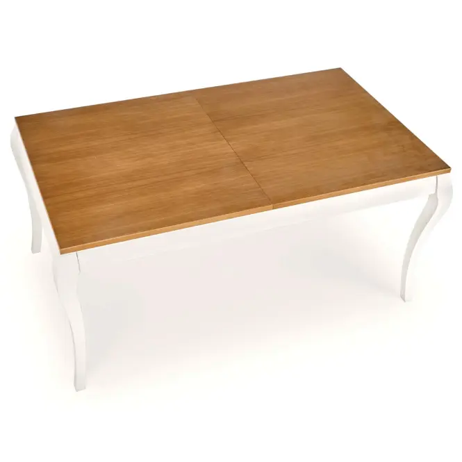 Rozkladací stôl Windsor 160/240x90cm doska/drevo – Tmavý Dub/Biely