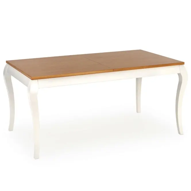 Rozkladací stôl Windsor 160/240x90cm doska/drevo – Tmavý Dub/Biely,3