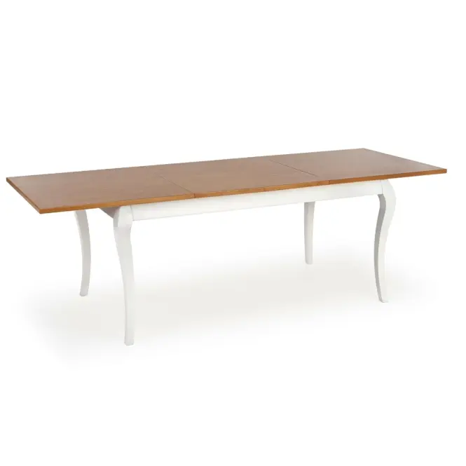 Rozkladací stôl Windsor 160/240x90cm doska/drevo – Tmavý Dub/Biely,5