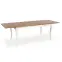 Rozkladací stôl Windsor 160/240x90cm doska/drevo – Tmavý Dub/Biely,5