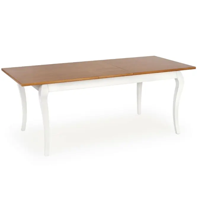 Rozkladací stôl Windsor 160/240x90cm doska/drevo – Tmavý Dub/Biely