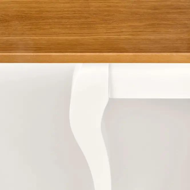 Rozkladací stôl Windsor 160/240x90cm doska/drevo – Tmavý Dub/Biely,8