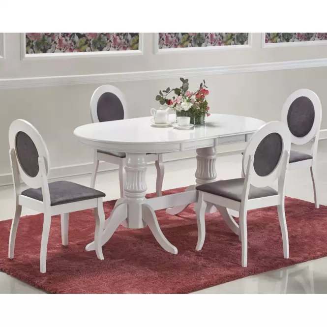 Rozkladací stôl Joseph 150/190x90cm Mdf/Drevo – Biely