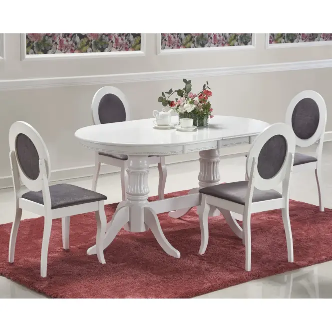 Rozkladací stôl Joseph 150/190x90cm Mdf/Drevo – Biely,11