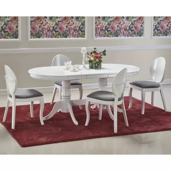 Rozkladací stôl Joseph 150/190x90cm Mdf/Drevo – Biely