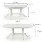 Rozkladací stôl Joseph 150/190x90cm Mdf/Drevo – Biely,3
