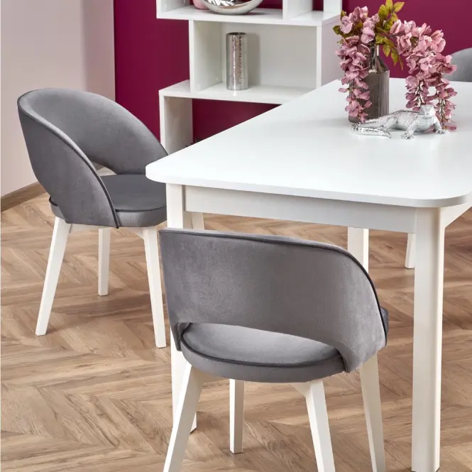 Rozkladací stôl Florian 141/219x80cm doska/MDF– Biely,14