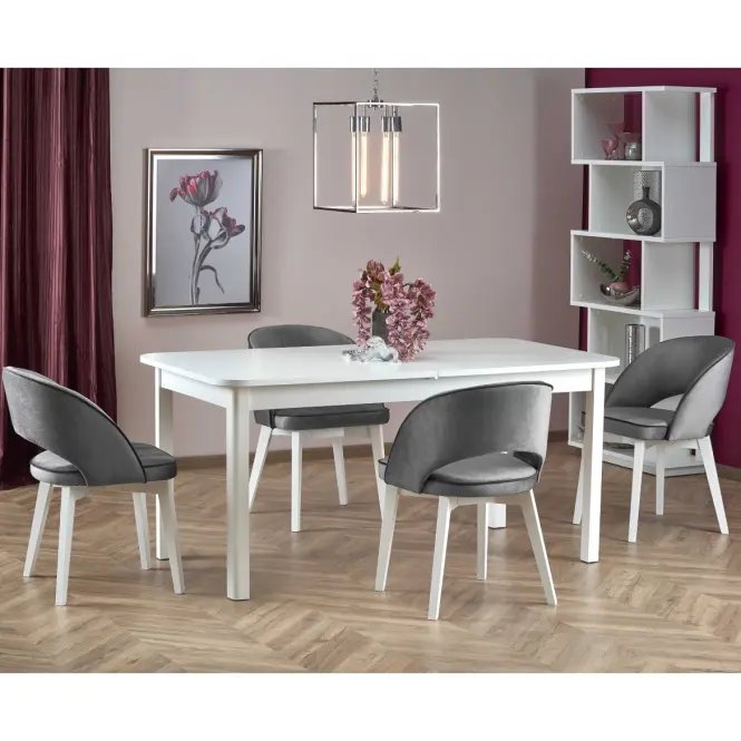 Rozkladací stôl Florian 141/219x80cm doska/MDF– Biely,15