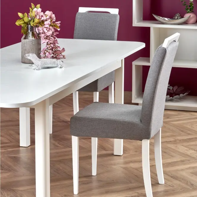 Rozkladací stôl Florian 141/219x80cm doska/MDF– Biely,19
