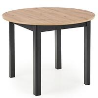 Rozkladací stôl Ringo 102/142x102cm Doska/MDF – Dub Artisan/Čierna