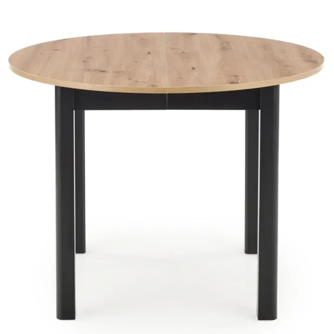 Rozkladací stôl Ringo 102/142x102cm Doska/MDF – Dub Artisan/Čierna,5