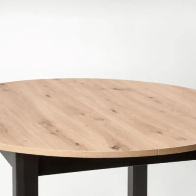 Rozkladací stôl Ringo 102/142x102cm Doska/MDF – Dub Artisan/Čierna,9